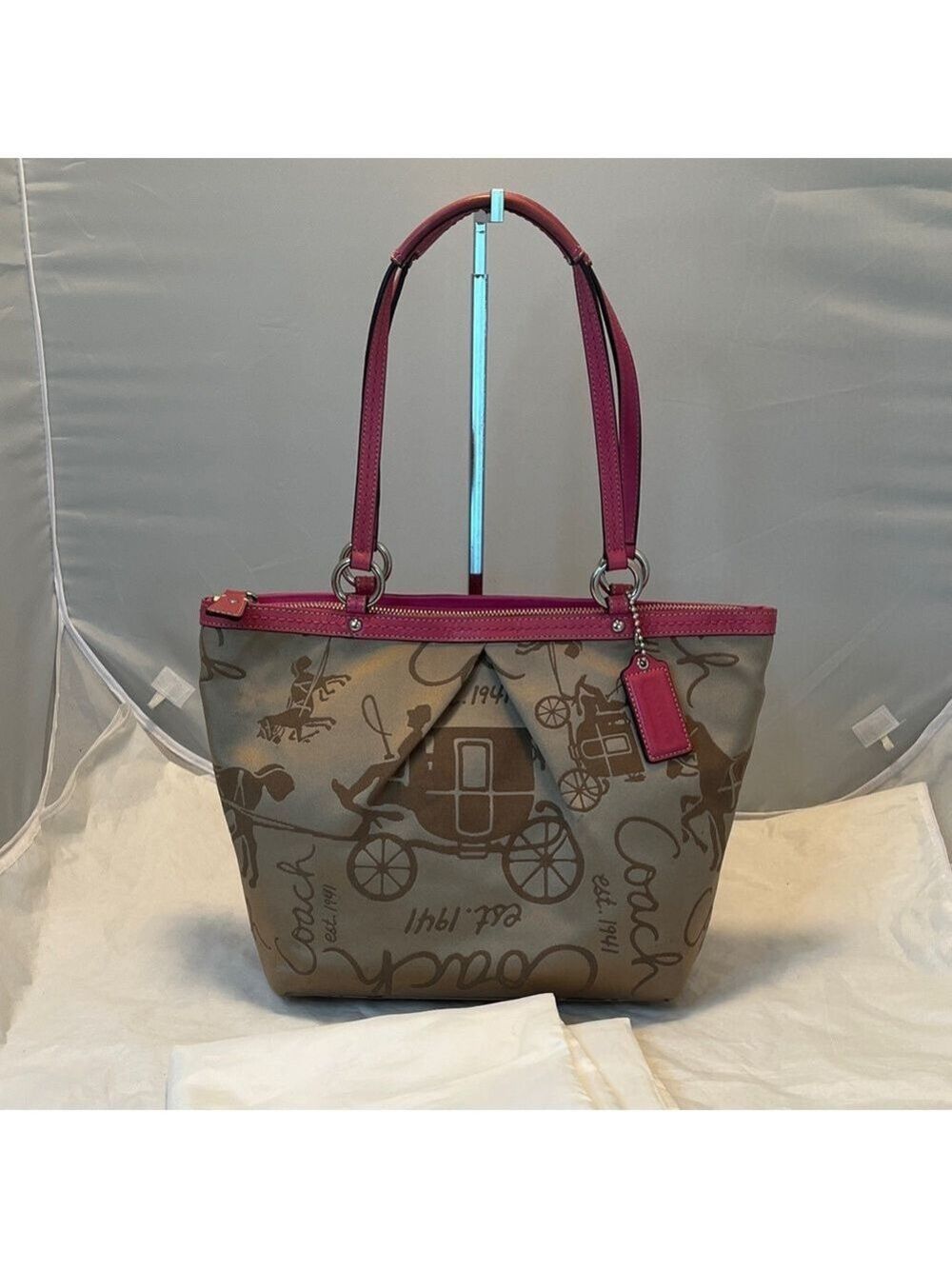 Coach Zip Top Carriage Satchel Bag